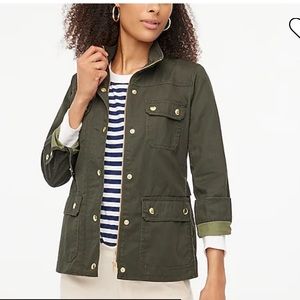 J.Crew Resin Coated Twill Field Jacket in Missy Brown| NWT|PS